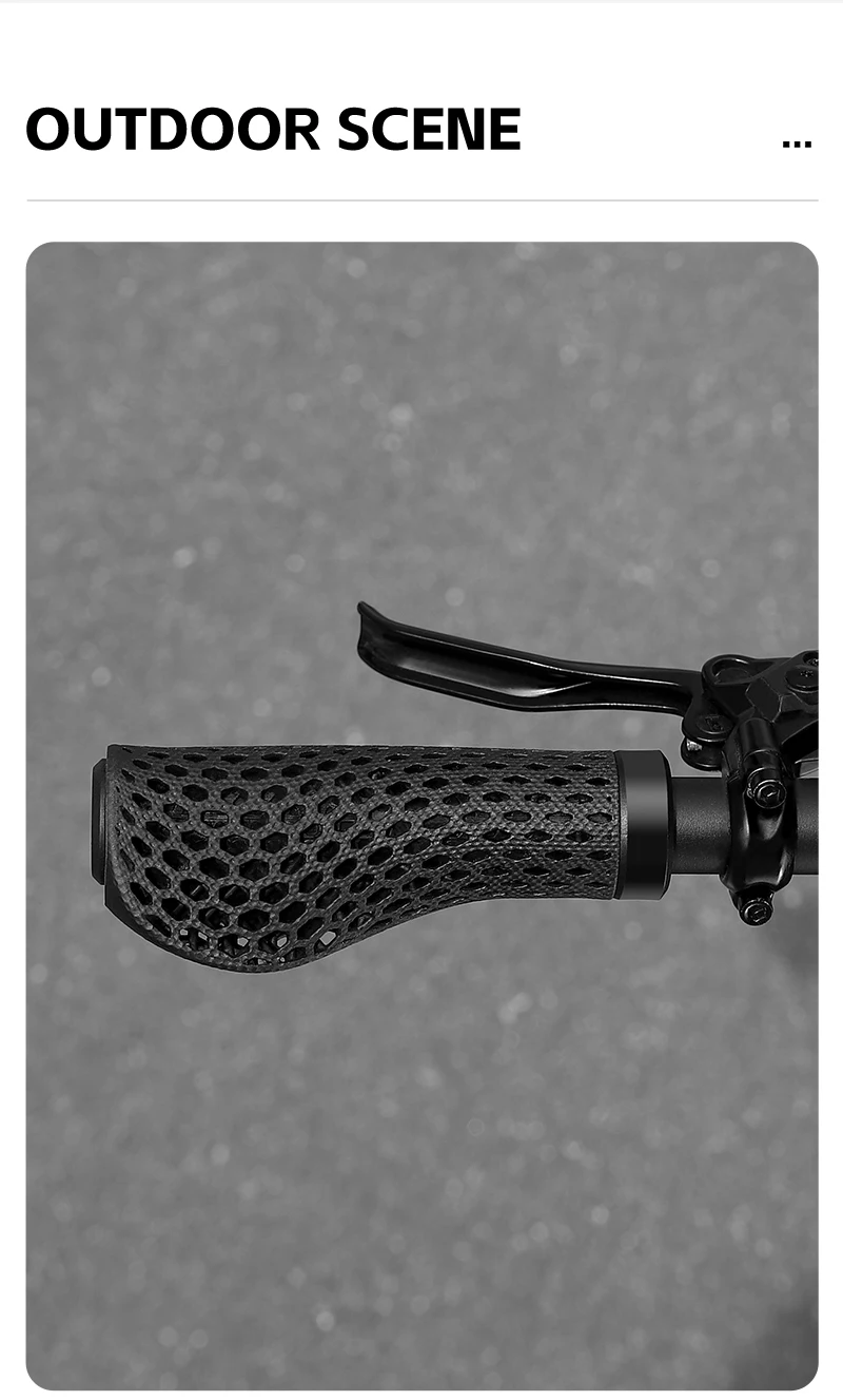 WEST BIKING 3D-Gedruckte Fahrradgriffe Stoßdämpfung Mountainbike Lenkerüberzug Professionelle MTB Ergonomische Griffgriffe – Detail 15
