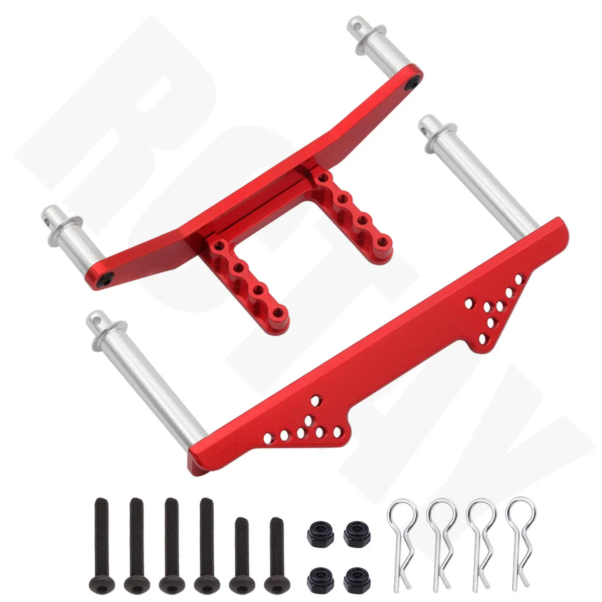 Per il 1/10 Traxxas Slash 2WD Rustler stamede VXL RC Car Metal anteriore e posteriore supporti per carrozzeria con parti di aggiornamento dei