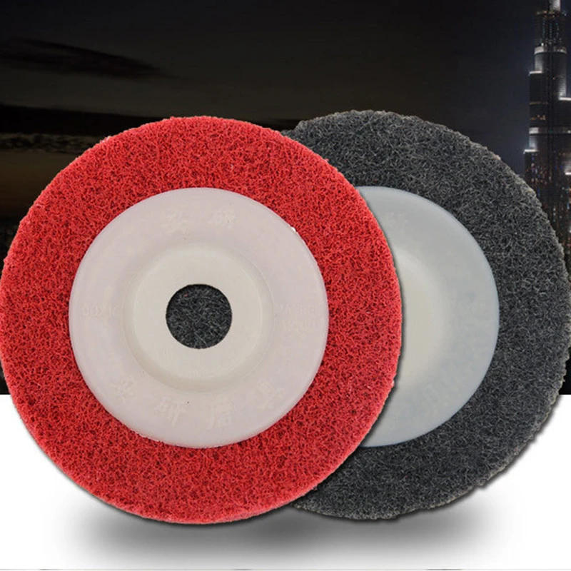 100mm Nylon Fiber Polishing Wheel Non Woven Abrasive Disc 4inch Grinding Polishing Wheel for Metals Ceramics Marble Wood Crafts