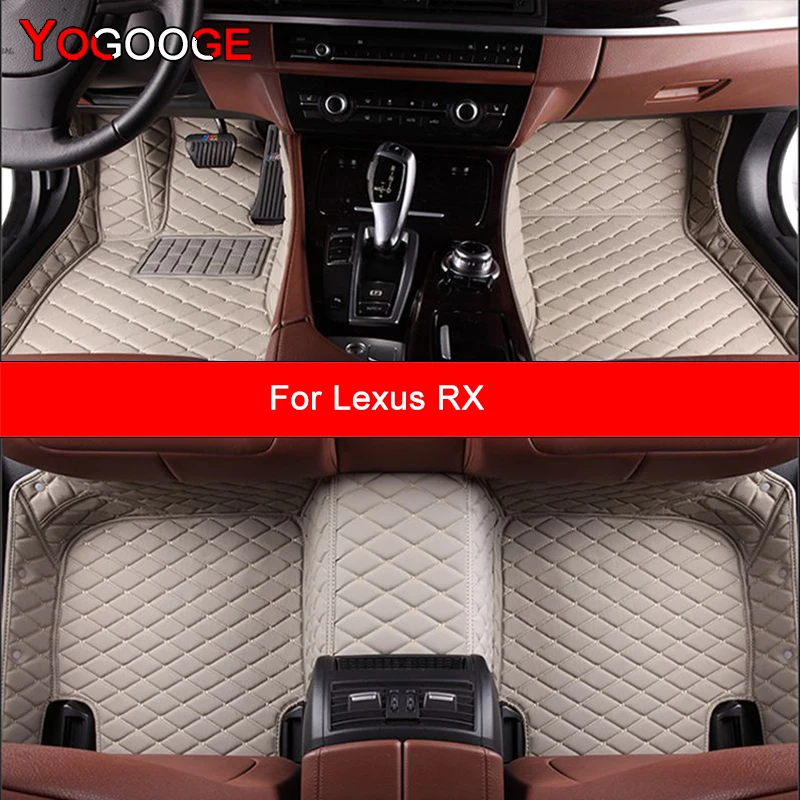 YOGOOGE Custom Car Floor Mats For Lexus RX 270 300 350 350h 400h 450h 200t Auto Carpets Foot Coche Accessorie