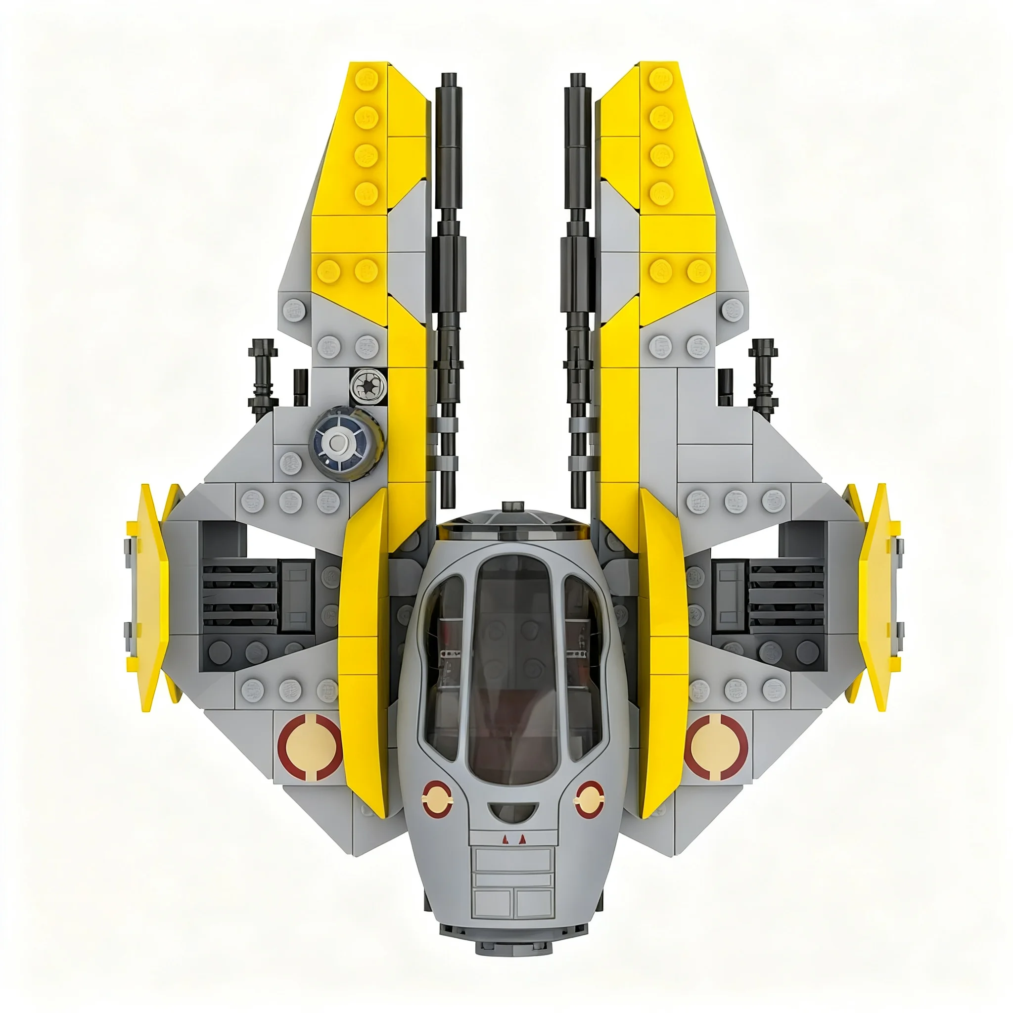 330pcs MOC Star Battle Anakin's Eta-2 Interceptor Model Building Blocks Toy Creative Art Assemble DIY Brick Craft Idea Education