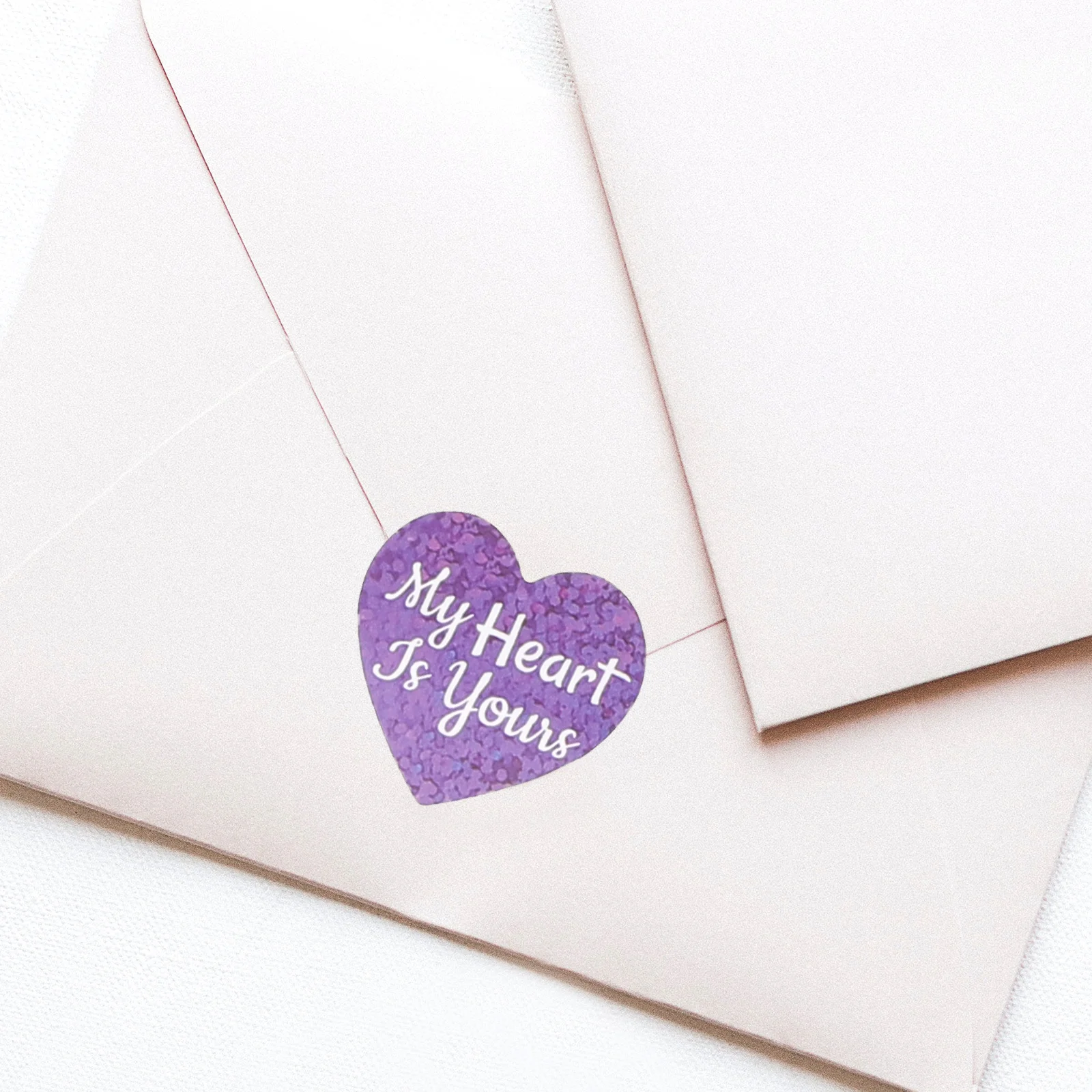 

5 Rolls Heart Shape Decals Gift Decorate Festival Sealing Paper Scrapbook Self Adhesive Stickers Valentine Labels