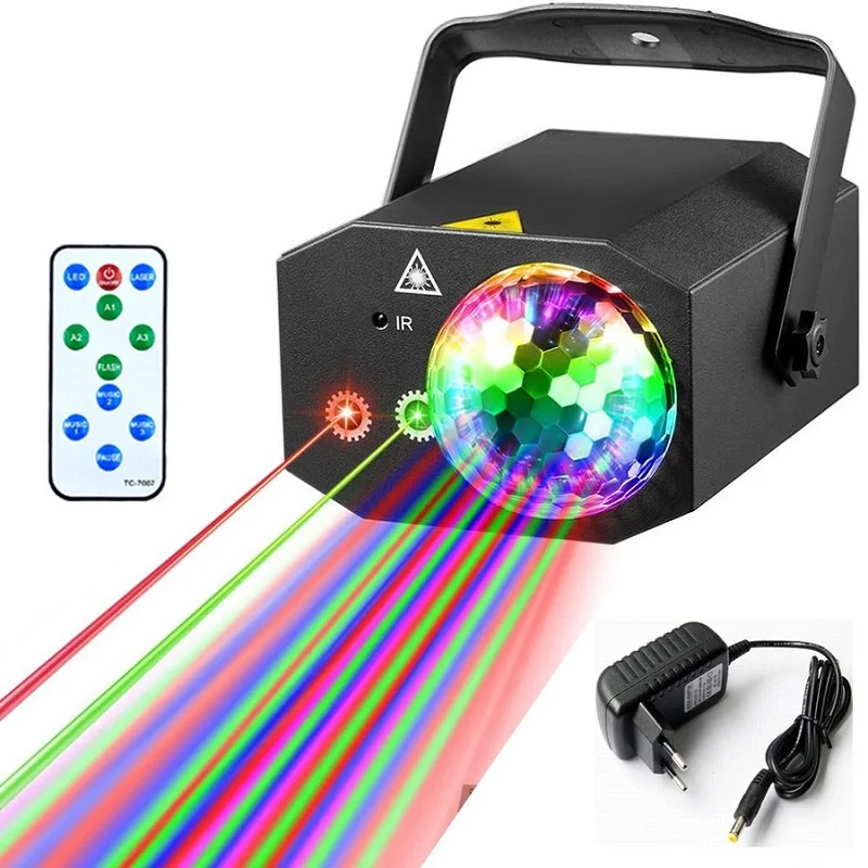 Party Lights Dj Disco Ball Light Laser Projector Light Strobe Stage Lighting Birthday Christmas Wedding Club Interior Decoration
