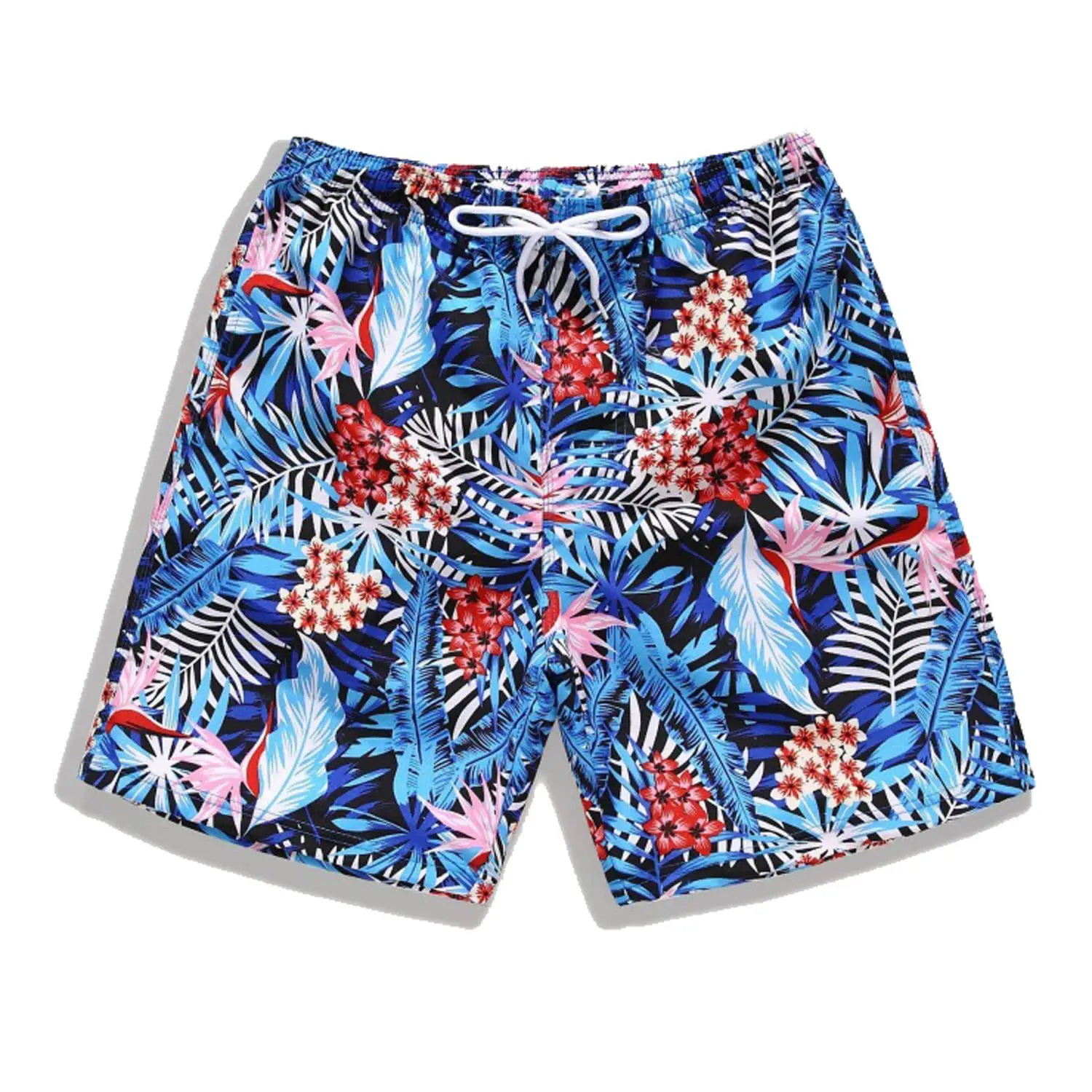 Premium 3D-Printed Men's Hawaiian Shorts - Ultra HD Tropical Leaf & Flower Patterns For Summer Vacation & Beach Parties