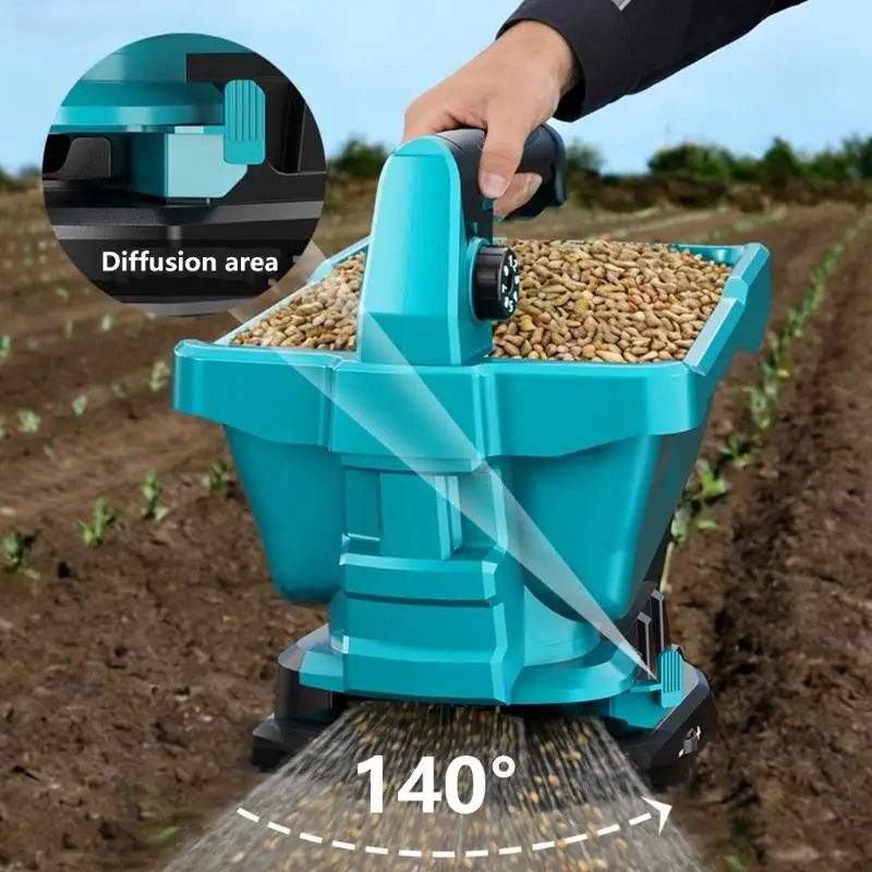 110V Electric Seeder 8 Speed Handheld Automatic Fertilization Spreader Garden Power Tools Agricultural Large Capacity D2RD