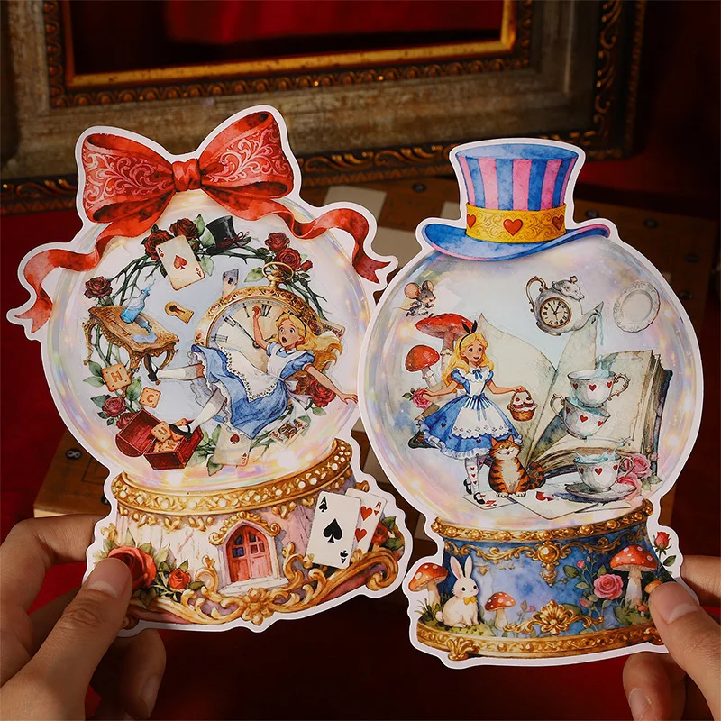 1PACK/2PACK Crystal Ball Scene Sticker Pack Dreamland Adventure Series Journal Card Collage Decor Stickers 4 Styles