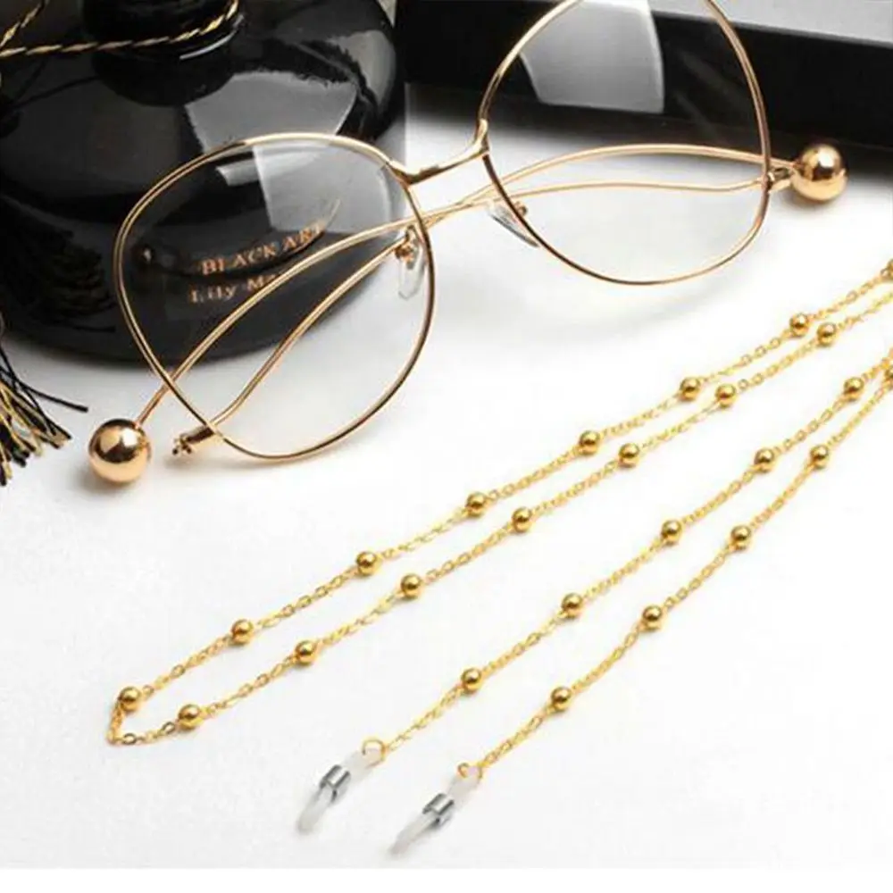 

Holder Eyeglass Metal Fashion Beads Women Straps Silver Women Gold Sunglasses Glasses Chain Reading