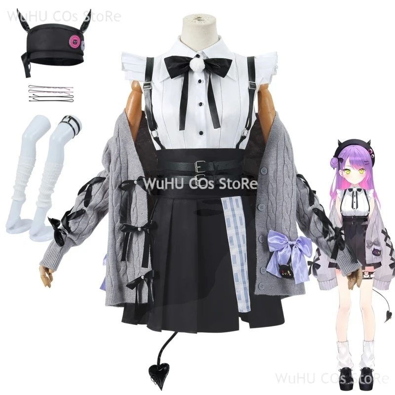 

VTuber Tokoyami Towa Cosplay Costume Sweater Coat Dress Tokoyami Towa Wig Anime Dresses Women Christmas Halloween Roleplay