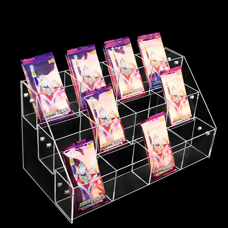 Acrylic Anime Peripheral Stand Badge Medal Display Ladder Desktop Storage Rack Card Album Collection Display Rack Storage Box