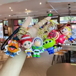 New Kawaii Anime Disney Keychain Toy Story Personalized Variety of Cartoon Doll Keyring Key Chain Car Pendant Kids Toys Gifts