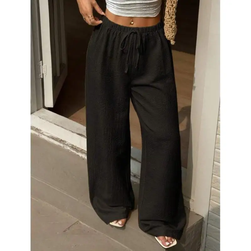 

Желтые повседневные праздничные прямые брюки с поясом, мужские брюки в стиле ретро с девятью очками, трансграничные новые брюки из эластичного волокна