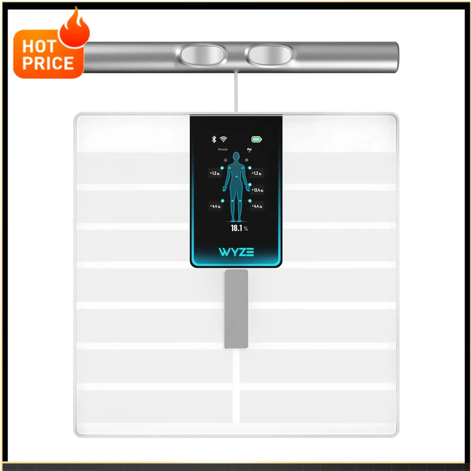 

BestsellerUltra BodyScan Smart Scale with Handle – Wi-Fi & Bluetooth Body Composition Scale for Weight, BMI, Body Fat, Muscle Ma