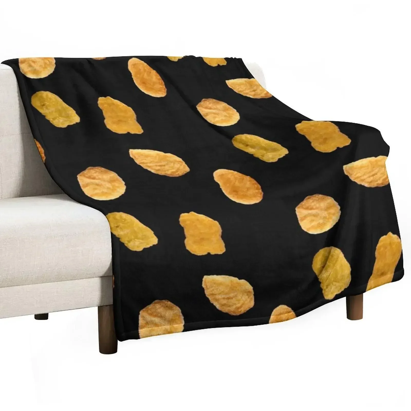 Chicken Nugget Pattern Throw Blanket Decoratives Blankets For Bed manga Blankets