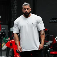 T-shirt en coton SILVERBACK pour homme, coupe ample, col rond, manches courtes, pour la course à pied, la gym et le fitness, vêtements de sport décontractés de qualité supérieure 6
