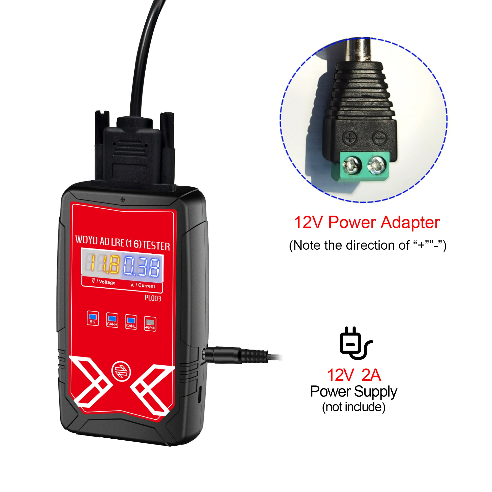 WOYO PL003 Steering Angle Sensor Tester  For AUDI LRE 16 4G/8K/4H Coil Spring With Electronics Detector on Bench Auto Diagnostic