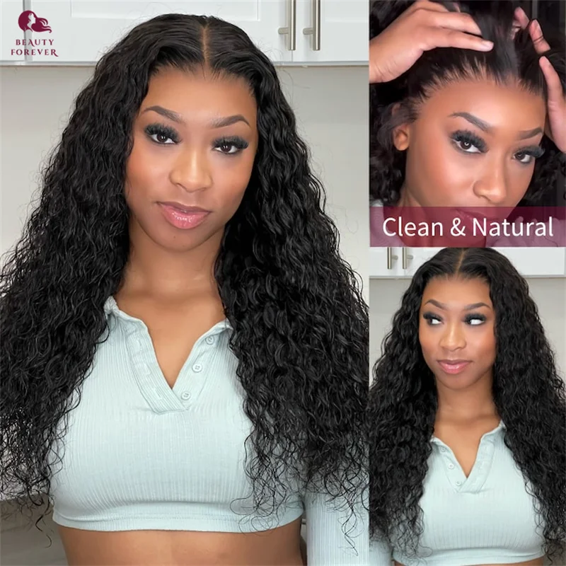 Beautyforever Pre Everything Water Wave Wear and Go Glueless Human Hair Wig With Baby Hair 7x5 Glueless Wig Ready to Wear 200%