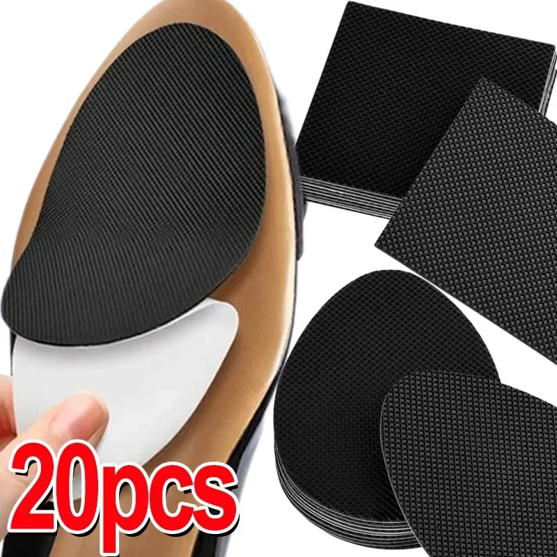 2/20Pcs Anti-Slip Heel Sole Protector Shoe No-adhesive Sticker Pads for Women Shoes Repair High Heels Sandal Outsole Shoe Care