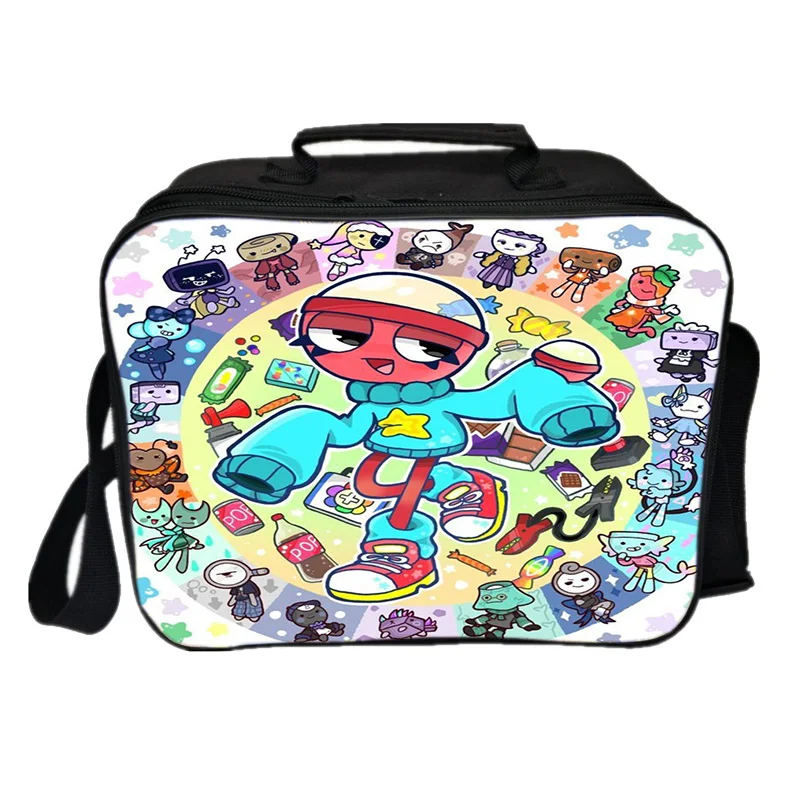 

Sprunki Fun Game DIY Сумка для обеда на заказ Аниме 3D принт Изолированная сумка Мультфильм Incredibox Школьная еда Сумка для пикника Модные ручные сумки