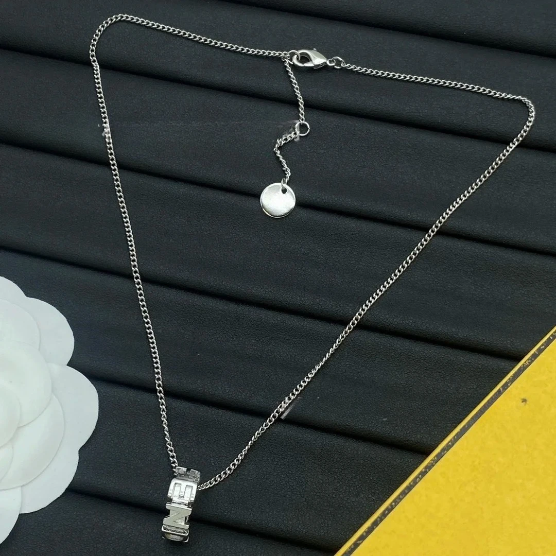 

Кольцо с буквенным кольцом, женское модное универсальное ожерелье с ключицей, женская цепочка