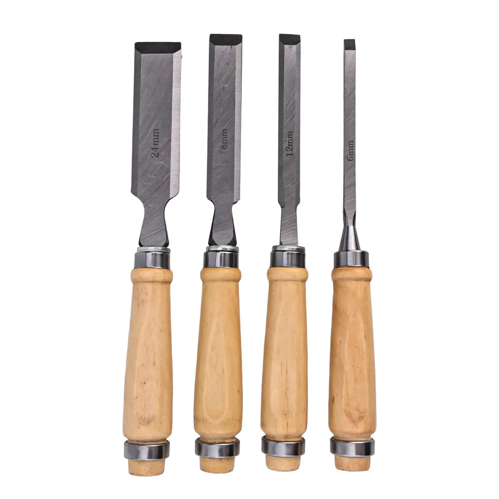 Chisel Set For Wood Carbon Steel Chisels For Professionals For Beginners Chrome-plated Ferrules Integrated Chisel Body