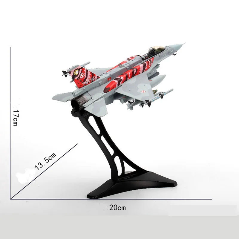 

Die cast F-16D fighter jet alloy plastic model 1:72 scale toy gift collection simulation display decoration men's gifts