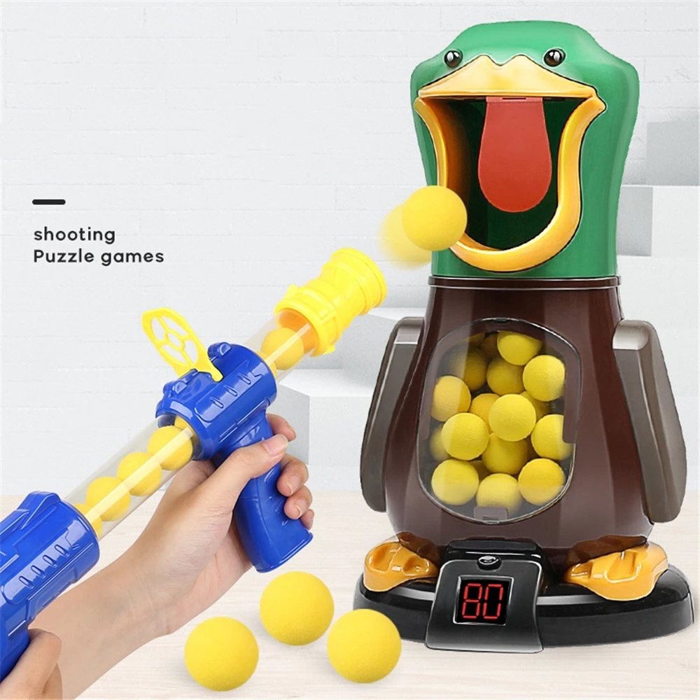 

Shooting Duck Toys Air-powered Gun Soft Bullet Ball Scoring Battle Games Funny Gun Toy Parent-child Interactive Toy Kids Gifts