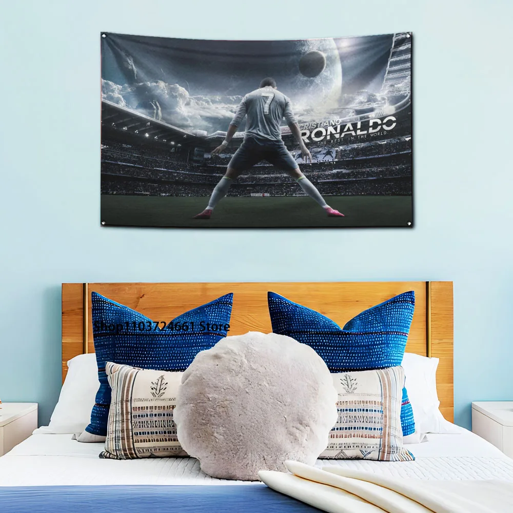 3x5 Ft C-Cristiano R-Ronaldo CR7 Flag Polyester Digital Printing Banner For Living Room or Club Tapestry Decoration