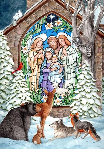 Fsil Winter Nativity Christmas Garden Flag 12X18 Inch Double Sided for Outdoor W JJE DDI GGX