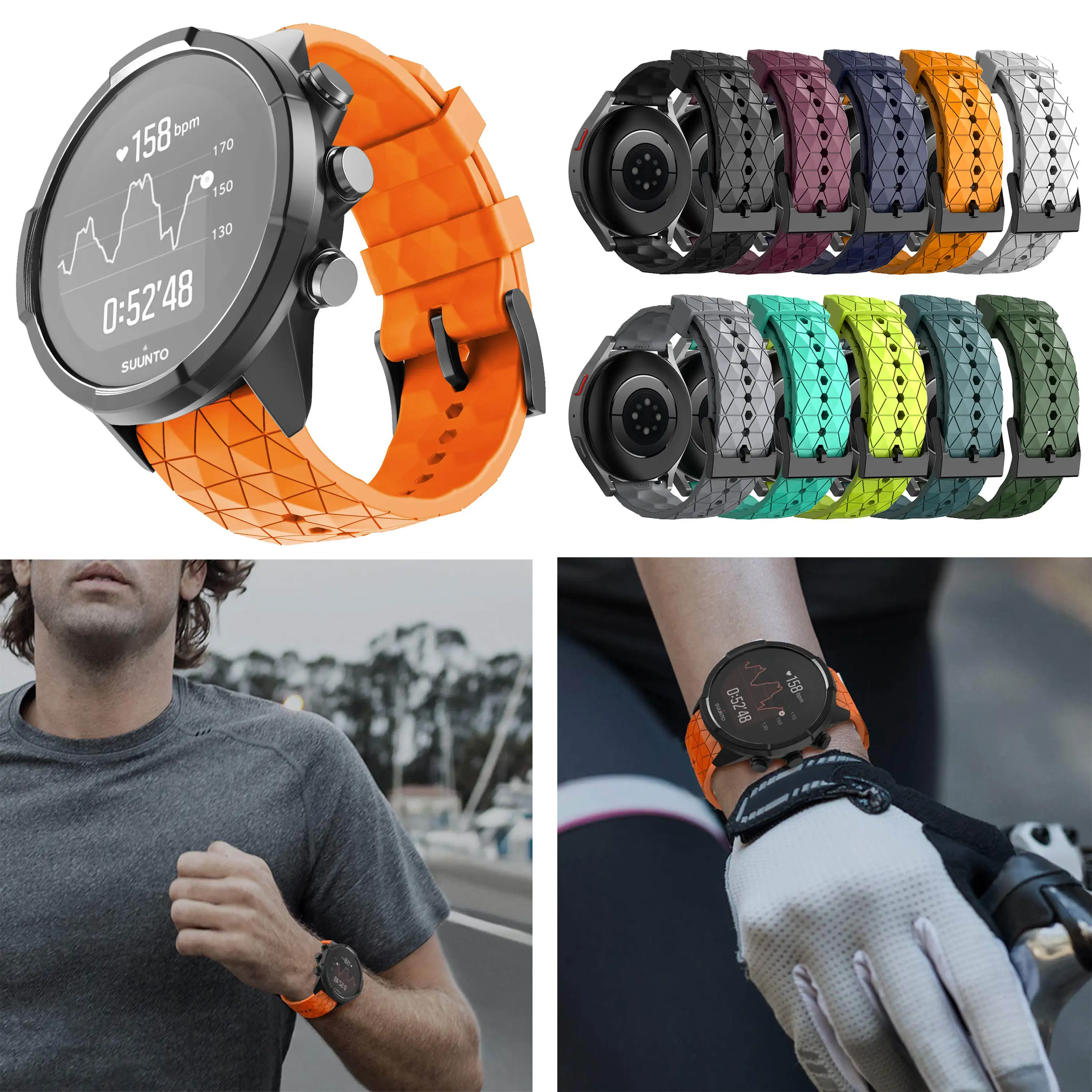 Amazfitウォッチ用シリコンストラップ,防水クイックリリース,20/22mm,gtr 4 samsung galaxy 4/5用,huawei gt2交換用ストラップ