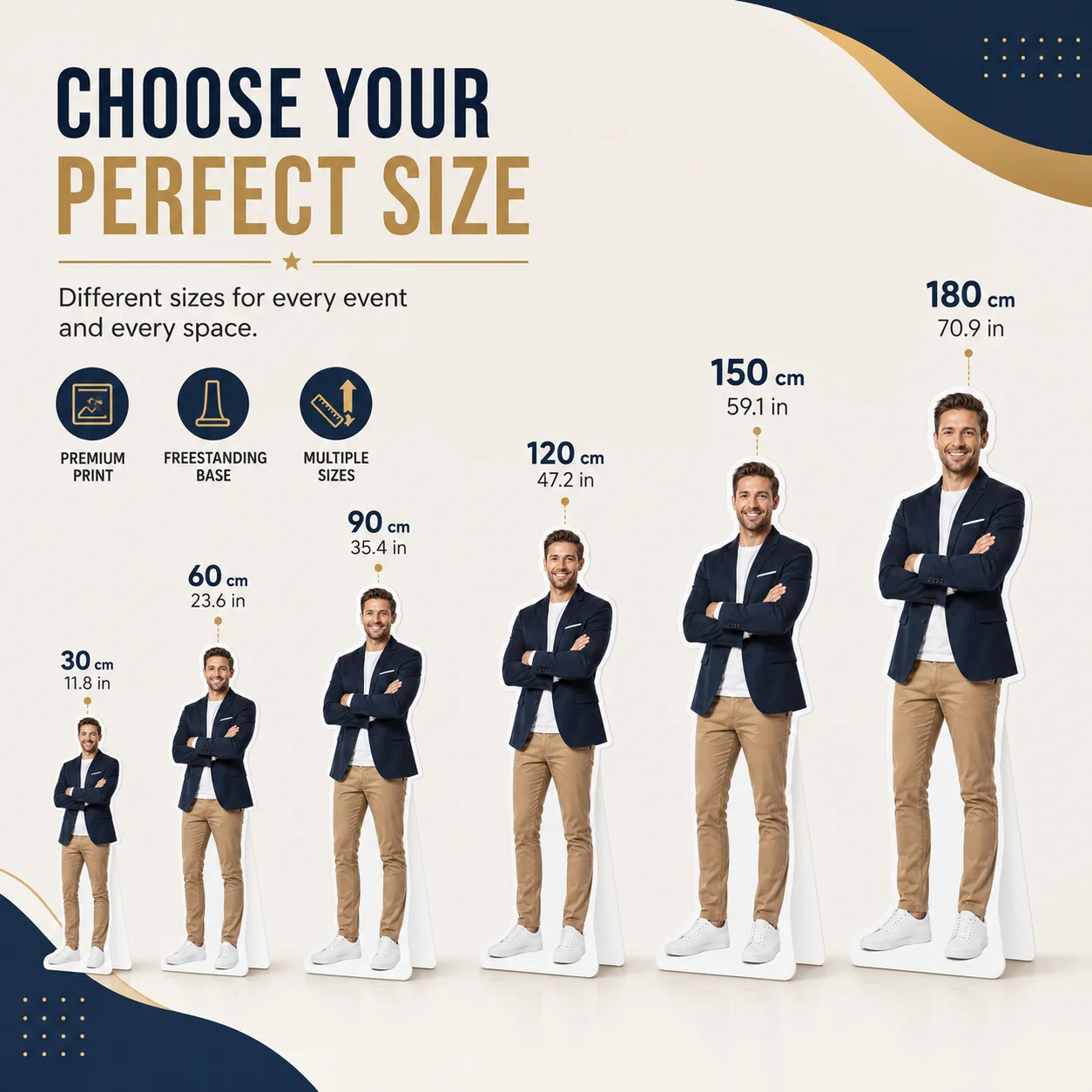1 Stück Personalisierter Ganzkörper-Standee, Maßgefertigter Lebensgroßer Foto-Aufsteller für Geburtstag Hochzeit Weihnachten Heim-Dekoration Display – Detail 2