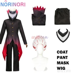 Okarun Ken Takakura Cosplay Costume Anime Dandadan Cosplay Gradient Red Hem Mask Men Black Suit Okarun Cosplay Mask Glasses