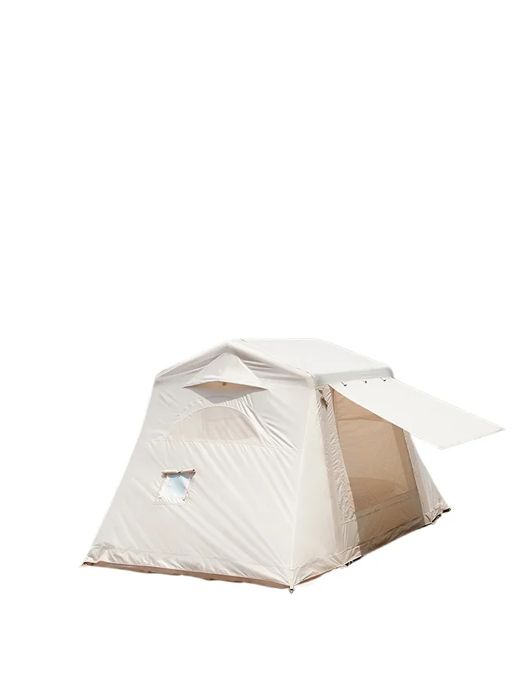 Inflatable tent for outdoor camping, one room, one living room,  rainproof Oxford cloth, light luxury travel ridge tent