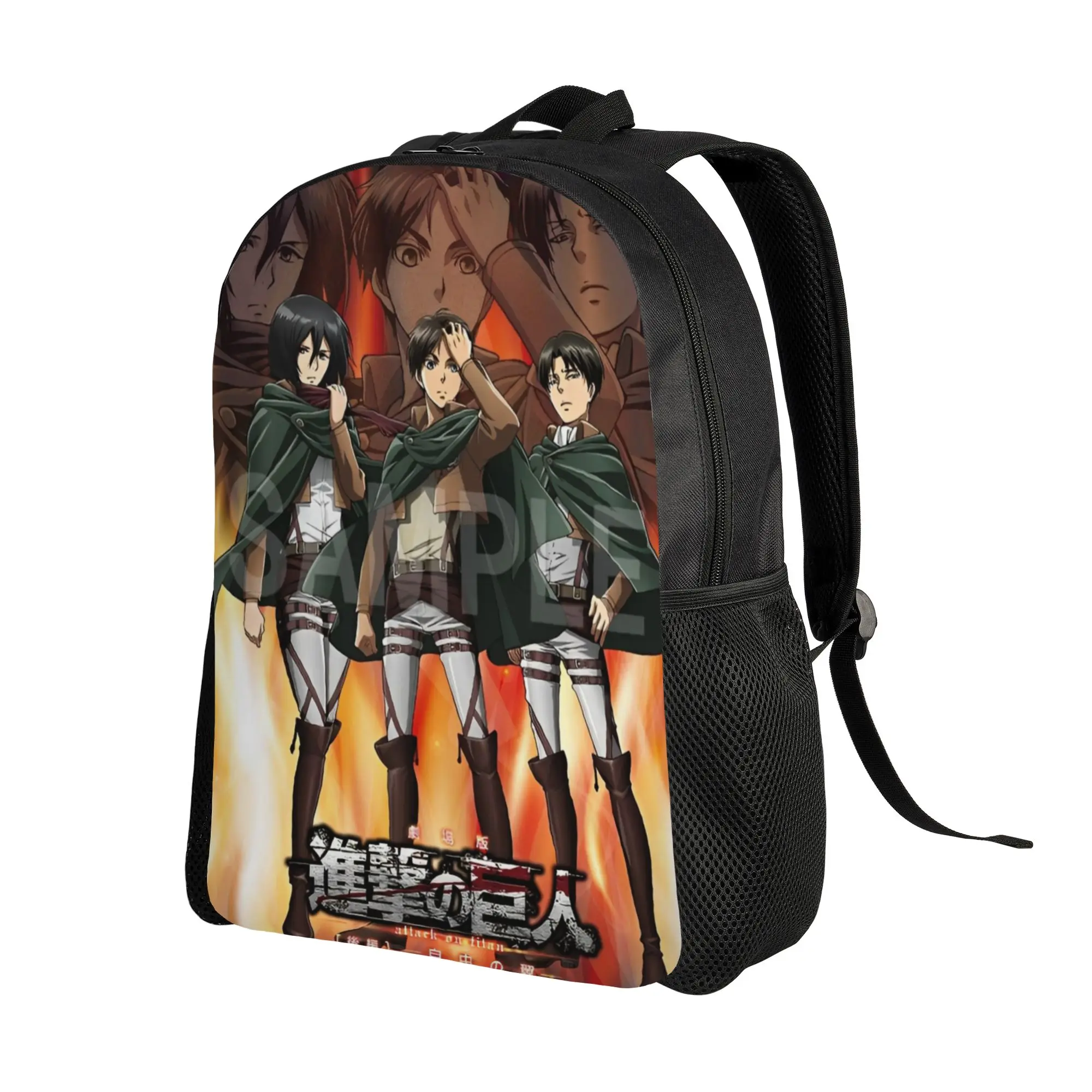 Anime Attacks on Titans Backpack Lightweight Student Business Post-Apocalyptic Daypack for Men Women Laptop Shoulder Bag