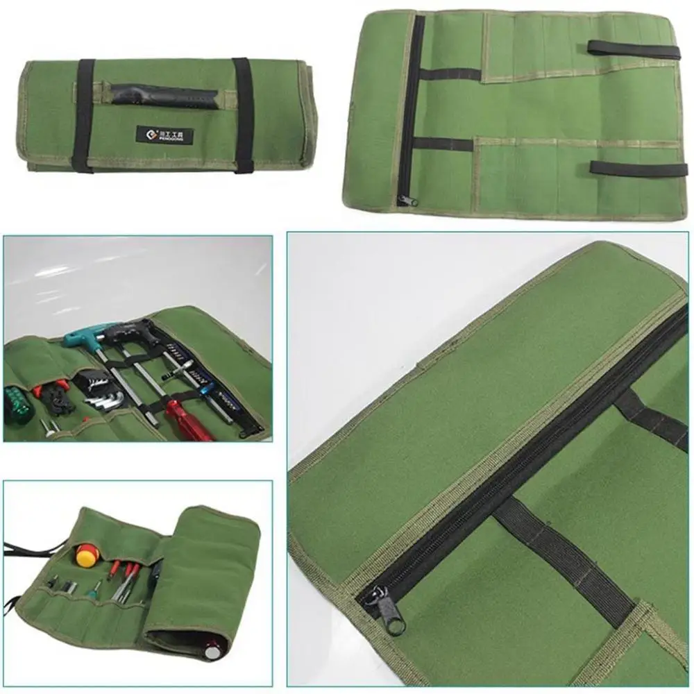 Durable with Smooth Zipper Heavy Duty Wear-resist Tool Holder Tool Organizer Tool Bags Canvas Pouch Electrician Tool Bag
