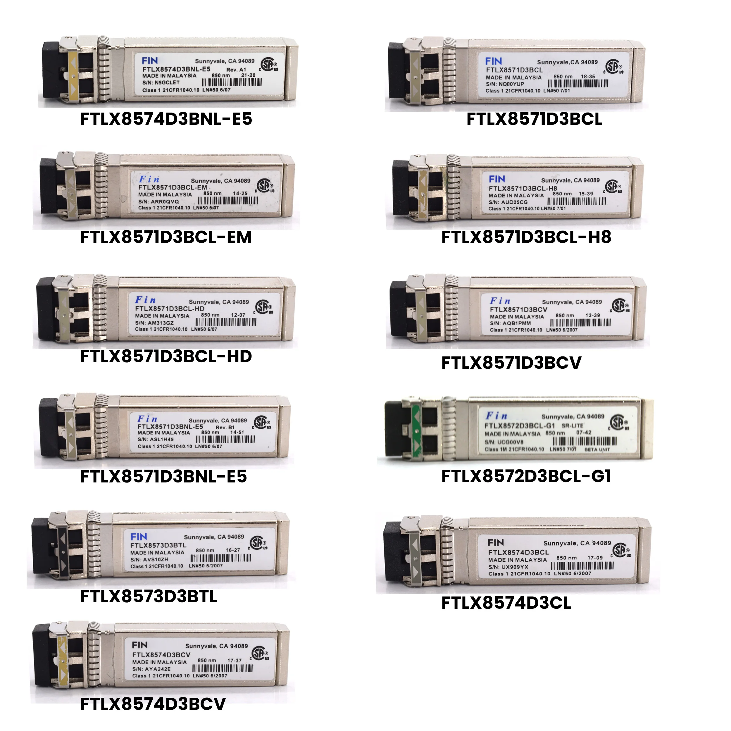 FTLX8571D3BCL 10G SFP+ MMF 850nm 300m DDM for Cisco (8574D3BCV/BNL-E5)