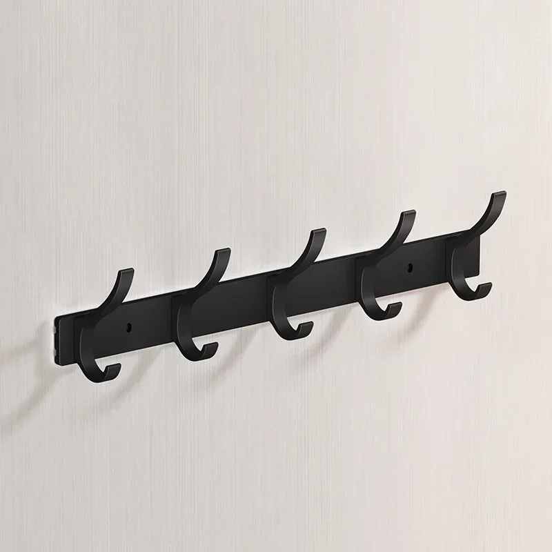 Black Robe Hooks Towel Hanger Nail Wall Rack Hooks Coat Clothes Holder for Bathroom Kitchen Accessories image 6