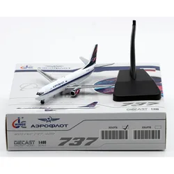 XX4976 Alloy Collectible Plane Gift JC Wings 1:400 Aeroflot Airlines Boeing B737-400 Diecast Aircraft Model VP-BAR With Stand