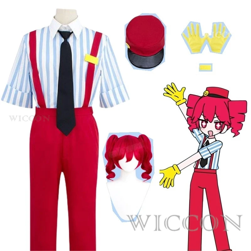 New Teto Cosplay Anime Vtuber Costume Wigs Outfit Uniform Wig Halloween Party Clothing for Women Halloween Outfit Daily Party