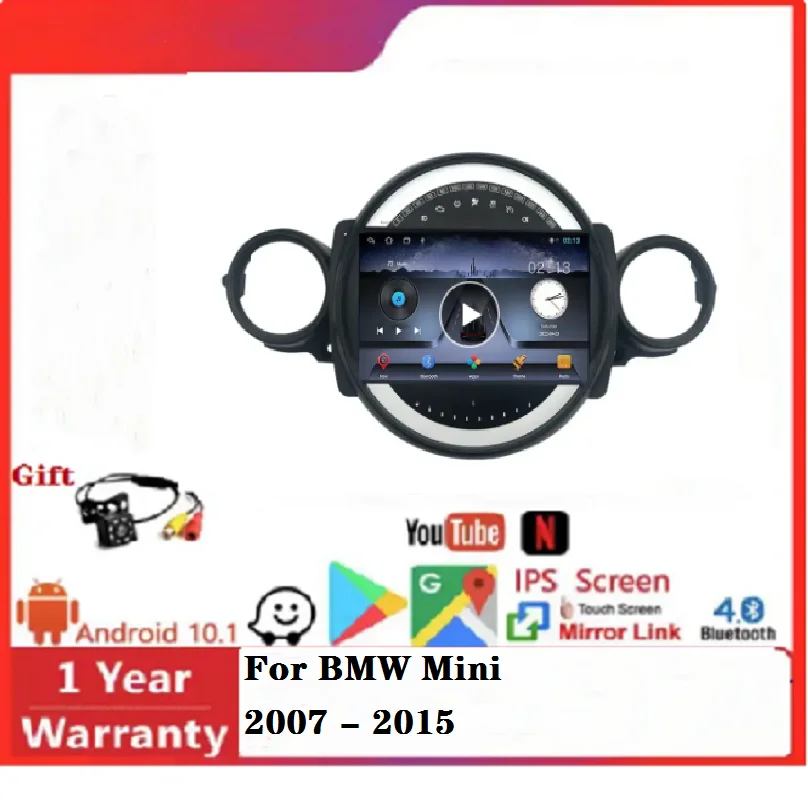 Android 11 QLED 1280*720P car radio For BMW Mini 2007 - 2015 8+128GB ADAS DVR 360 camera dvd player multimedia system