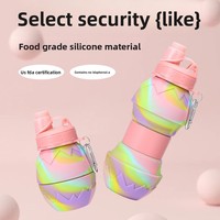 2025 Silicone Foldable Water Bottle, Creative Cycling Telescopic Cup, Portable Outdoor Sports Water Bottle Gift Silicone Cup