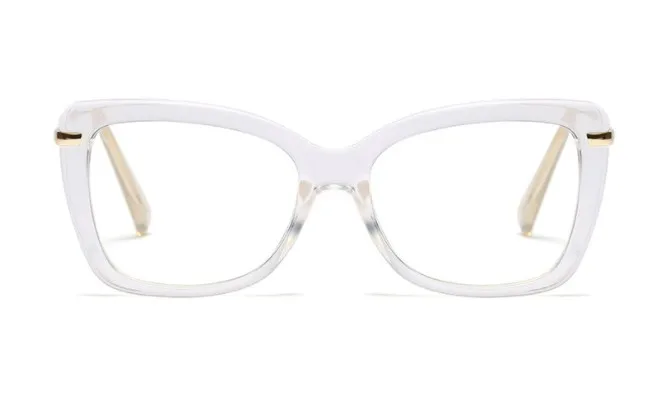 45173 Damen Cat Eye Brillengestelle, quadratisch, für Damen, optische Brillen, modische Brillen