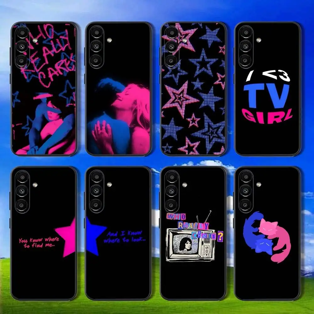 

T-TV Girl Band Phone Case For Samsung Galaxy A13,A21s,A22,A31,A32,A52,A53,A71,A80,Soft Black Shell