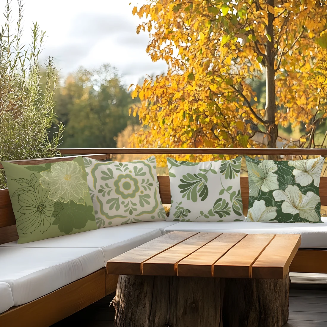 Funda de cojín con estampado de flores blancas y verdes، Funda de almohada sencilla de terciopelo de pel de melocotón para #4