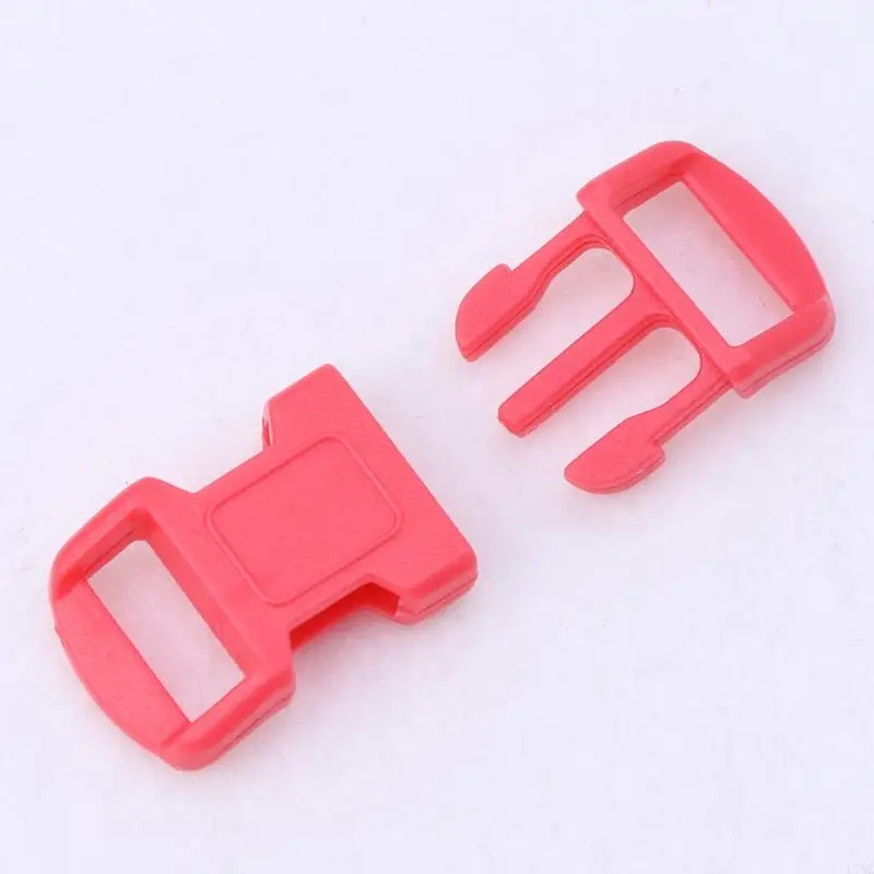 U75C 20PCS/Lô đường cong cong được phát hành khóa nhựa cho Vòng tay Paracord Màu sắc hỗn hợp