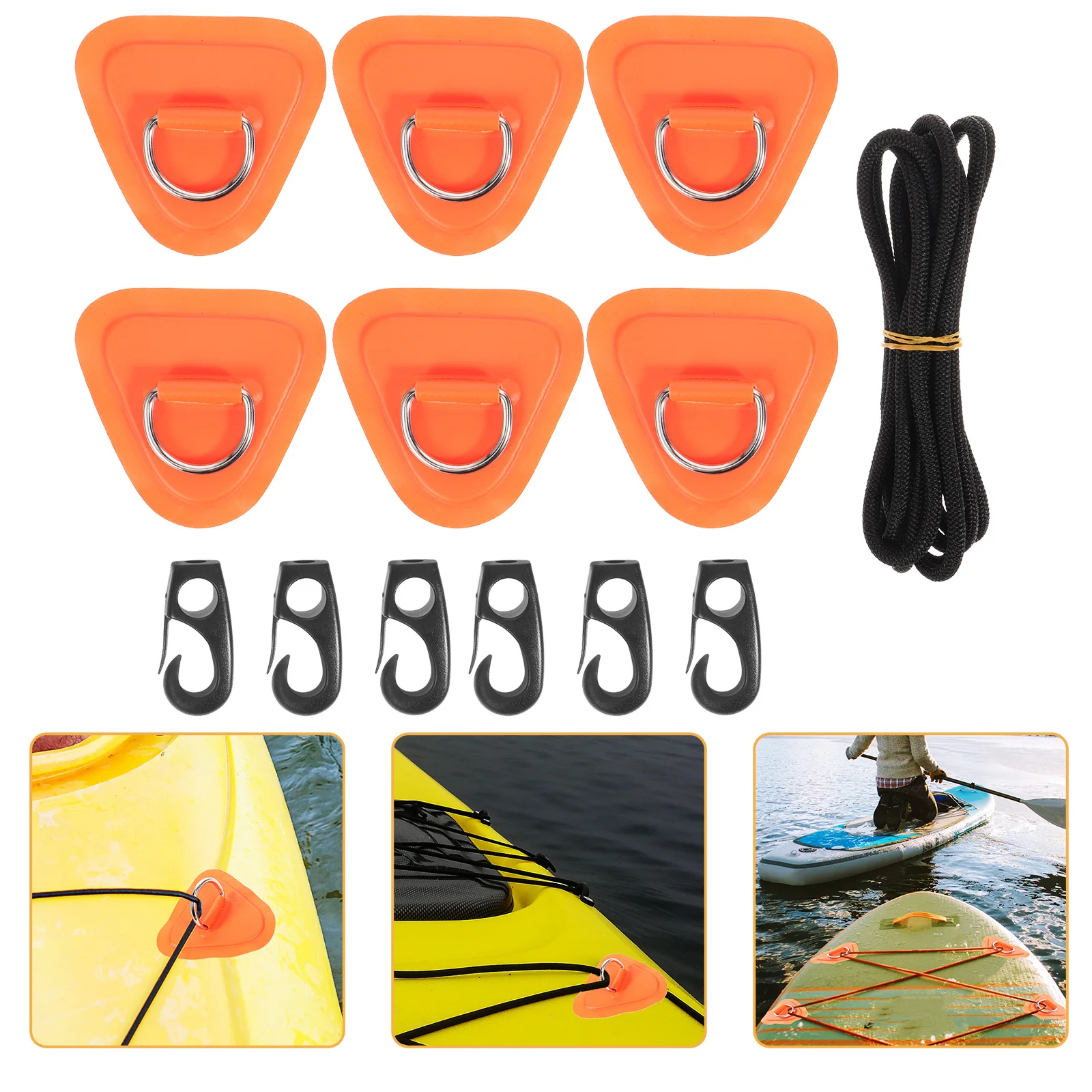 

1Set Inflatable Board D-Ring Pads Kit Kayak Accessories Secure Connection Water Sports Equipment Paddle Board Accessory