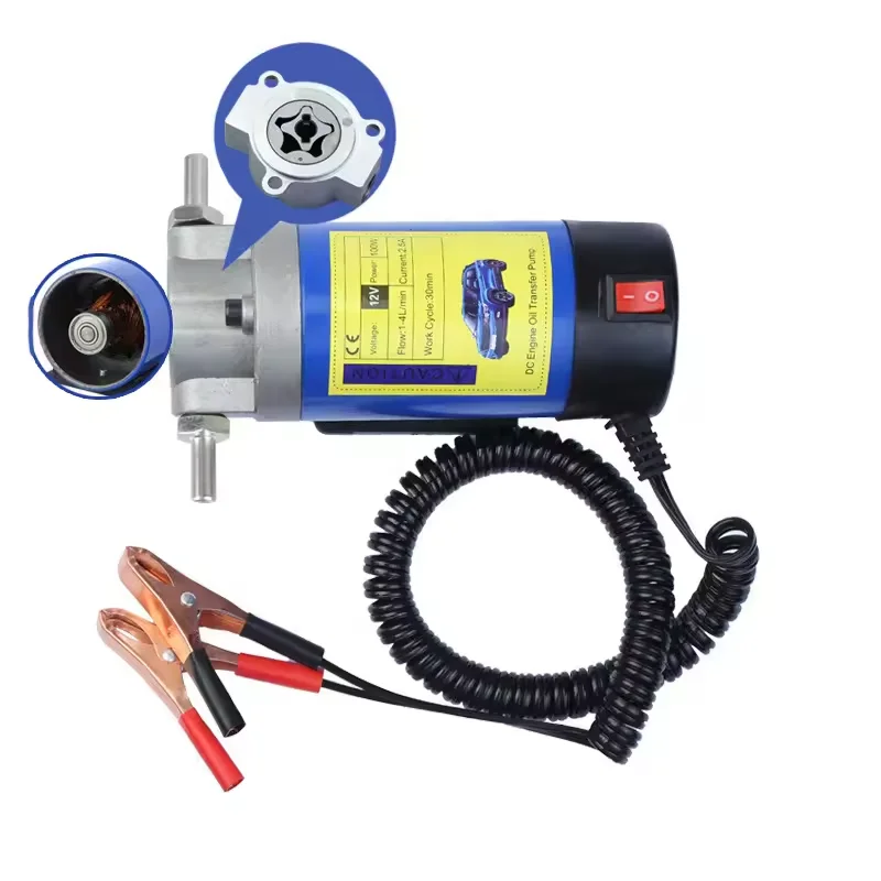 12V Electric Scavenge Suction Transfer Change Pump Oil Transfer Pump 1-4L/min Motor Oil Diesel Extractor Pump For Car