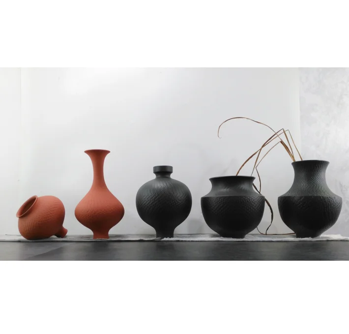 Modern Oriental Ceramics Vase Display Piece for Hotel Model Room Interior Design Home Decor Tabletop Decoration Accessories