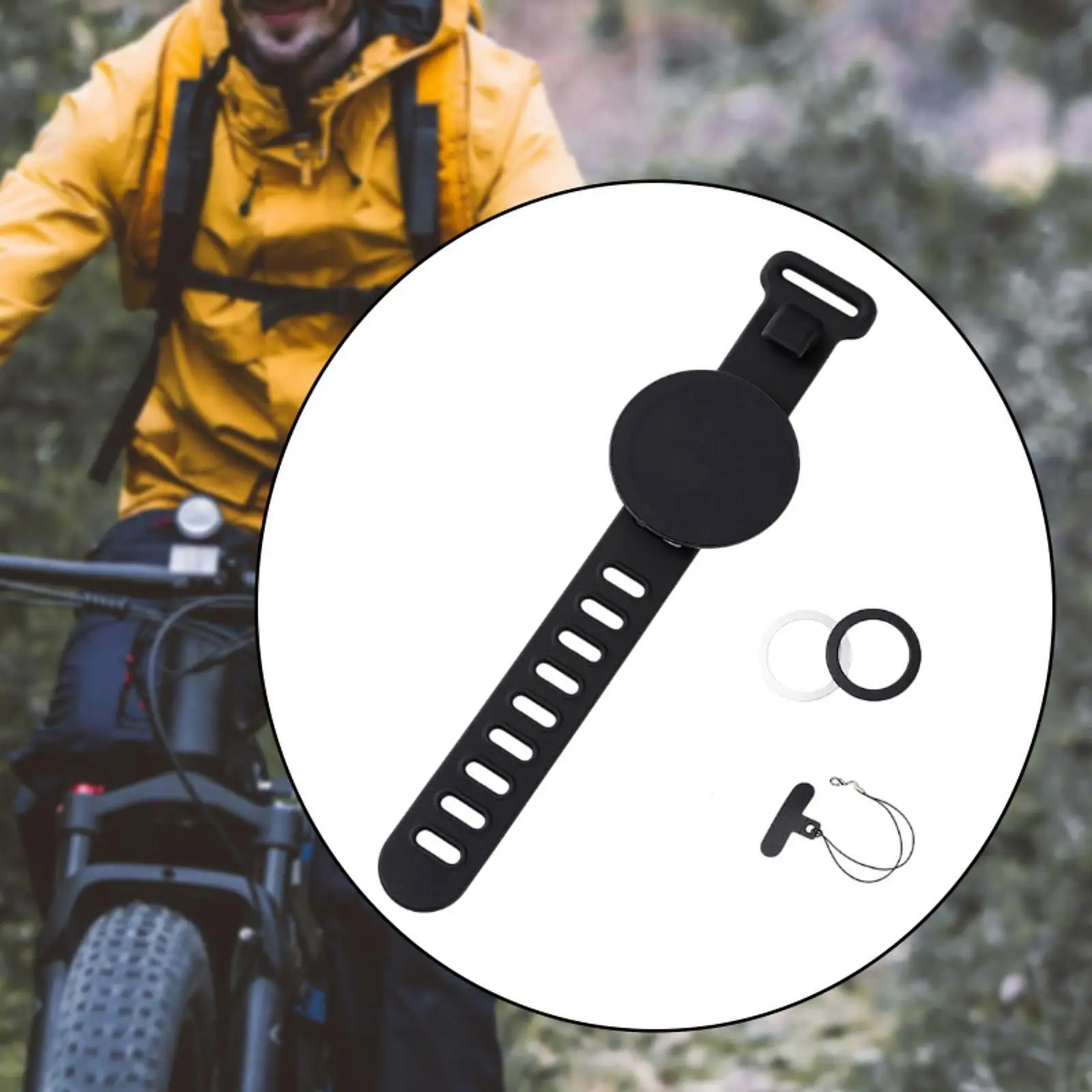 

Wristband Phone Holder Sturdy Wrist Phone Carrier for Running Travel Cycling Black