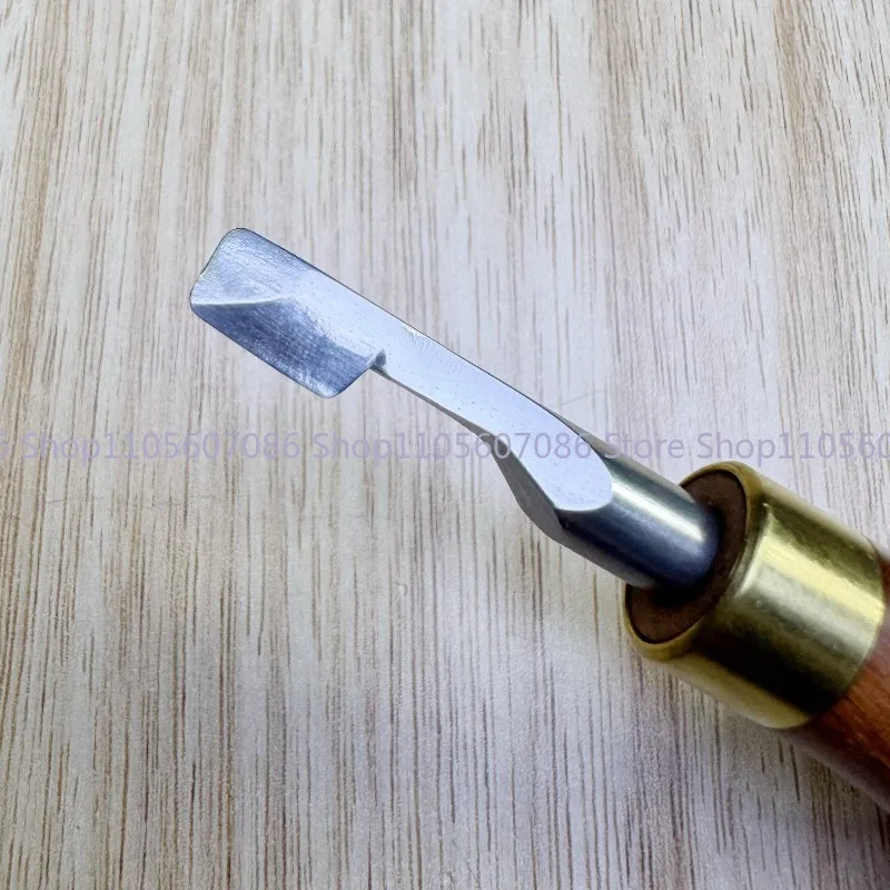Watch Repair Tool, Dual-use All-steel Wooden Handle Thin-mouth Pry Knife, Bottom Cover Knife, Back Cover Knife - view 2