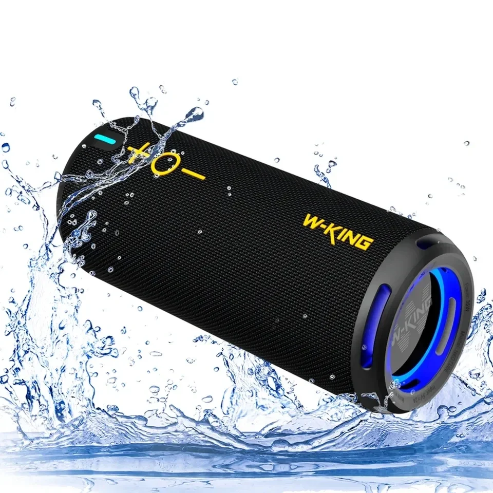 W-KING D320 Stereo Wireless Bluetooth Speakers IPX7 Waterproof Outdoor TWS Subwoofer Portable RGB Light 30W Super Bass Boom Box